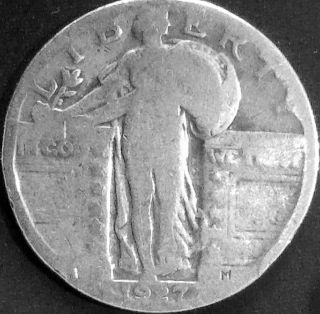1927 P Standing Liberty Quarter @ 90% Silver Coin. photo