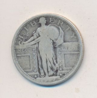 1917 Standing Liberty Silver Quarter Type I Circulated Quarter photo