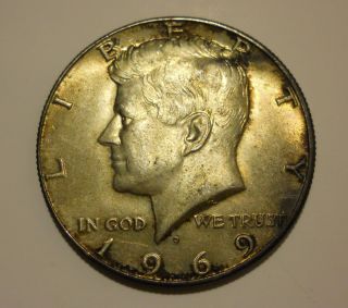 Rustic Antique Toned 1969 - D Kennedy Half Dollar photo