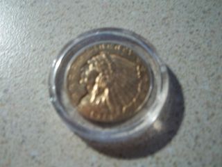 1928 $2.  50 Gold Indian Head Quarter Eagle In Plastic Capsule photo