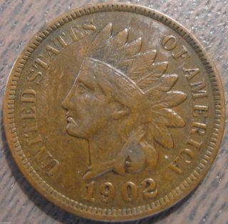 1902 Indian Head Cent - - Eye Appeal 70 photo