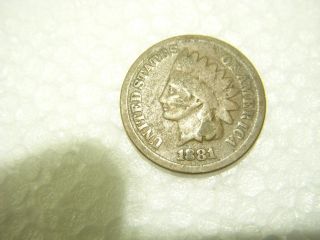1881 Indian Head Cent - Circulated - Color - No Problems photo