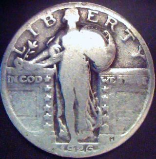 1926 Standing Liberty Quarter - 90% Silver.  - Coin photo