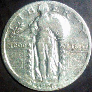 1928 S Standing Liberty Quarter - 90% Silver Coin. photo