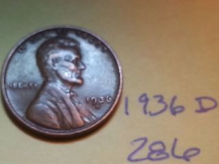 1936 D Lincoln Cent Fine Detail Great Coin (286) Wheat Back Penny photo
