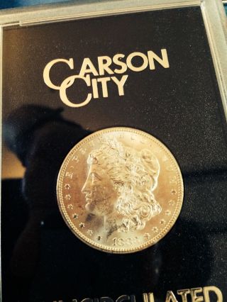 1883 - Cc Carson City Morgan Silver Dollar Uncirculated In Gsa Box With photo
