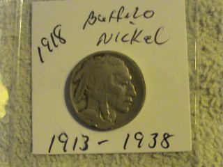 1918 Baffalo Nickel 75% Copper 25%nickel photo