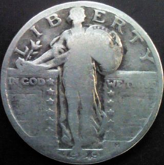 1929 Standing Liberty Quarter @ 90% Silver Coin. photo
