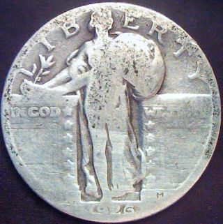 1926 P Standing Liberty Quarter - - 90% Silver Coin photo