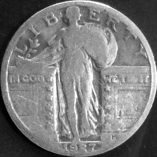 1927 Standing Liberty Quarter - 90% Silver Coin & 