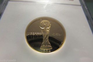 1994 W World Cup 1/4 Oz Gold Coin Ngc Pf69 Ultra Cameo photo