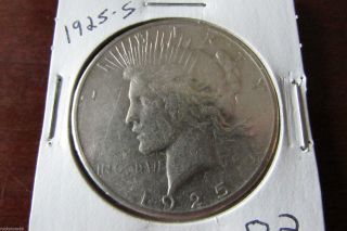 1925 - S Peace Dollar Tougher Date 90% Silver 02 photo
