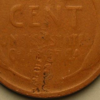 1918 P Lincoln Wheat Penny,  Cent,  (lamination) Error Coin,  Ae 157 photo