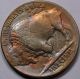 1914 - S Buffalo Nickel.  Ms/ Bu+,  Choice Bu.  Toning,  Gold,  Purple,  Red.  Scarce Nickels photo 5