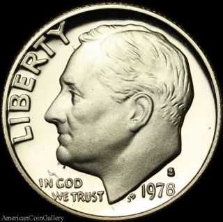 1978 S Gem Proof Strike Roosevelt Dime 10c Us Coin photo
