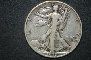 1938 D Liberty Walker Half Dollar - - Sharp -  1731 photo