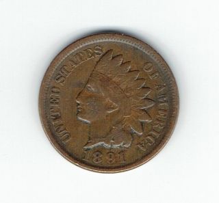 1891 Indian Head Penny; Full Liberty And Some Diamonds photo