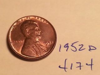 1952 D Lincoln Wheat Cent Very Sharp Like (4174) Luster photo