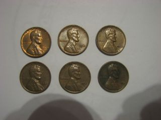 1960,  D,  61,  D,  62,  D - Usa - One Cent Coin photo