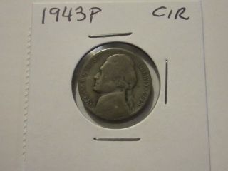 1943 Jefferson War Nickel Coin 35% Silver photo
