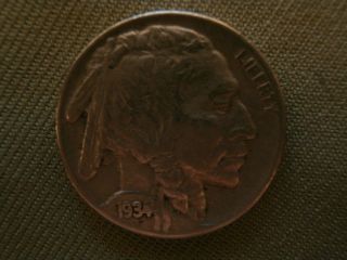 Buffalo Or Indian Head Nickel 1934 photo