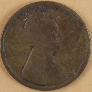 1918 Lincoln Wheat Penny Circulated Good Date W 103 Wheat Penny photo
