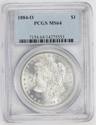 1884 O Morgan Silver Dollar Ms 64 Pcgs (5553) photo