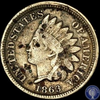 1863 Xf Indian Head Cent Penny 820 photo