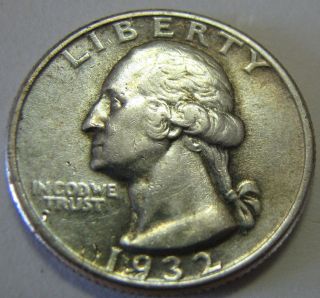 1932 Washington Silver Quarter Coin photo