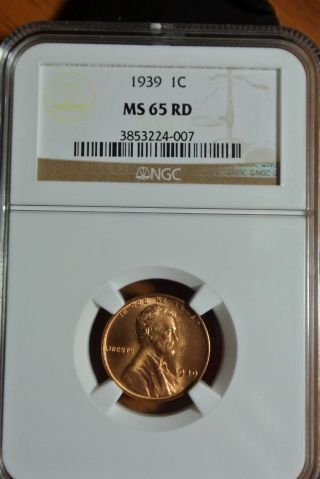 1939 Lincoln Cent Wheat Penny Ngc Ms 65 Rd photo