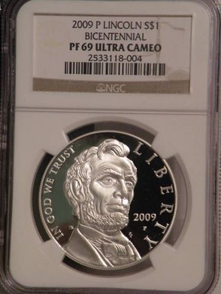 Lincoln Proof 2009 P Dollar Ngc Pf 69 Ultra Cameo Proof photo