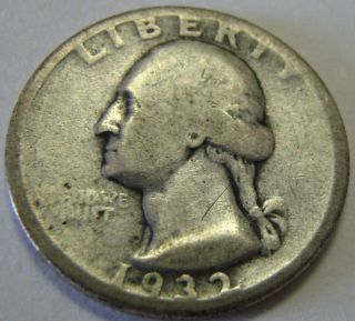 1932 D Washington Silver Quarter Coin photo