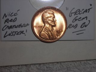 Wheat Penny 1941 Great Gem Red Bu 1941 - P Unc.  Lincoln Cent Full Cartwheel Luster photo