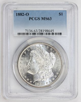 1882 O Morgan Silver Dollar Ms 63 Pcgs (8645) photo