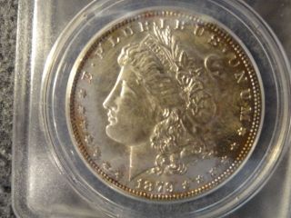 1879 S Morgan Silver One Dollar Anacs Ms 63 Liberty Head $1 Coin photo