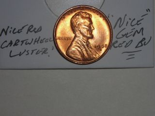 Wheat Penny 1948s Gem Red Bu 1948 - S Lincoln Cent Unc Red Cartwheel Luster photo