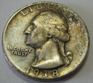 1938 S Washington Silver Quarter Coin photo