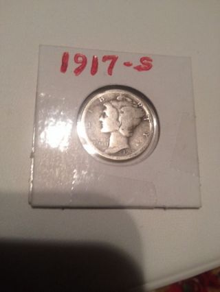 1917 S Mercury Dime 90% Silver photo
