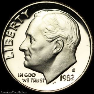 1982 S Gem Proof Strike Roosevelt Dime 10c Us Coin photo