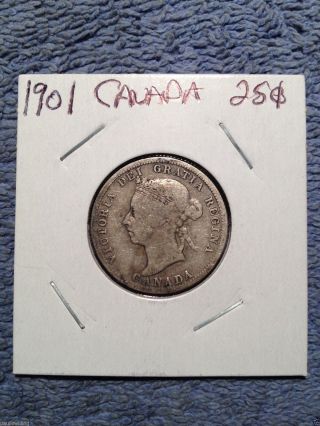 1901 Canada Silver Quarter photo
