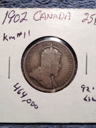 1902 Canada Silver Quarter photo