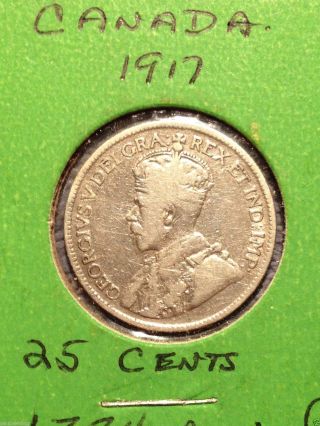 1917 Canada Silver Quarter photo