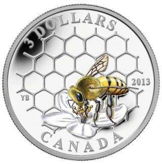 2012 $3 Fine Silver Coin – Animal Architects: Bee & Hive photo