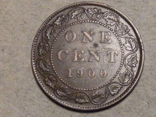 1900 Canadian Large Cent (f - Vf) 6743a photo