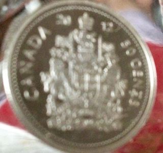 2012 Silver Proof Unc Canadian Canada Coat Of Arms Fifty 50 Cent photo