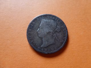 1883 H Canada Canadian Silver Quarter Dollar 25 Twenty Five Cents photo