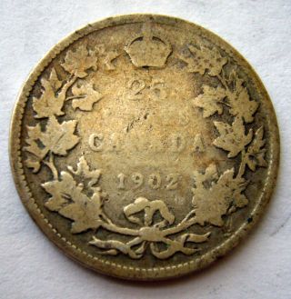 1902 Canada 25 Cents No H photo