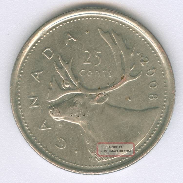 Canada Dominion Of Canada 2008 Canadian 25 Cents Piece Coin canada-dominion-of-canada-2008-canadian-25-cents-piece-coin