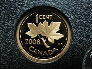 2008 Canadian Proof Penny One Cent - 1 Cent Rare Non - Magnetic Small Spots photo