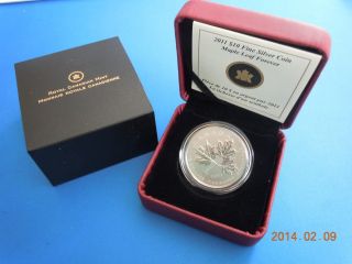 2011 Canada $10 Fine Silver Coin 1/2 Oz Maple Leaf Forever 99.  99% Ag - Case/coa photo